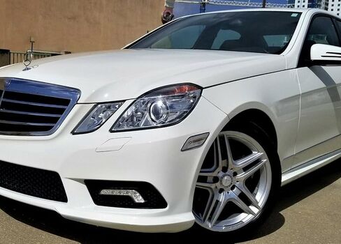 Ijdmtoy Lens Smoked Lens White LED Full Strip Strip Pront Pritfle Marker Lights متوافقة مع 2010-2013 Mercedes W212 Pre-LCI E350 E550 E63 4DR ، مدعوم من SMD LED ، استبدال علامات العنبر OEM AMBER in Saudi Arabia