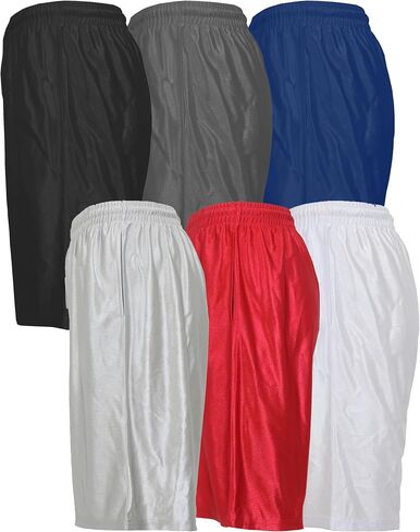 Galaxy by Harvic Men Men Mesh Shorts ، شورتات رياضية جافة سريعة مع جيب ، 6 عبوات in Kuwait