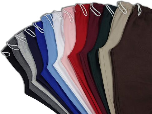 Men's Classic 3 Pocket Fleece Sweatpants Elastic Bottom Made in USA in Saudi Arabia