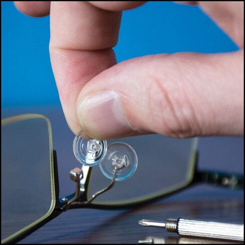 GMS Optical 11mm Round Screw-in Silicone Nose Pads for Glasses, Sunglasses, and Eye Wear - 5 Pair in Kuwait