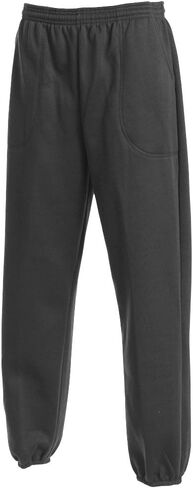 Men's Classic 3 Pocket Fleece Sweatpants Elastic Bottom Made in USA in Saudi Arabia