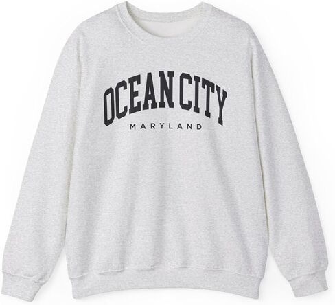 Ocean City Maryland Adult Unisex Crewneck Sweatshirt in Saudi Arabia