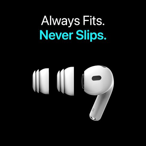Premium Multi-Flange Eartips for AirPods Pro 1&2 (S/M/L) – Always Fits, Never Slips in Saudi Arabia