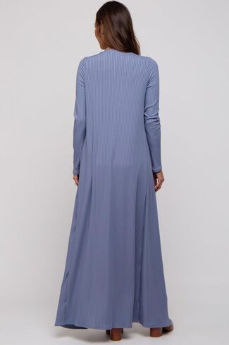 PinkBlush Ribbed Sleeveless Dress Cardigan Maternity Set in Saudi Arabia
