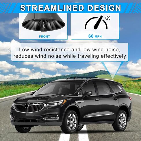 220LBS Roof Rack Cross Bars Fit for Buick Enclave 2018 2019 2020 2021 2022 2023 2024, Aluminum Anti-Corrosion Heavy Duty Cross Rails for Kayak Snowboard Surfboard Bike Camping Gear Rooftop Accessories in Saudi Arabia