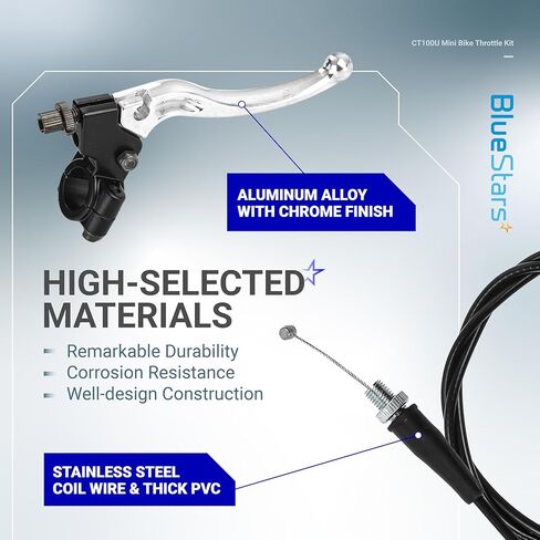 Bluestars Mini Bike Throttle Assembly Kit 7/8 "22 مم مقود - متوافق مع COLEMAN CT100U CC100X BAJA DOIDLEBUG DB30 MOTOVOX MBX10 MBX11 MONSTER MOTO MMB80 MMB105 Predator 79CC 97CC 100CC in Saudi Arabia