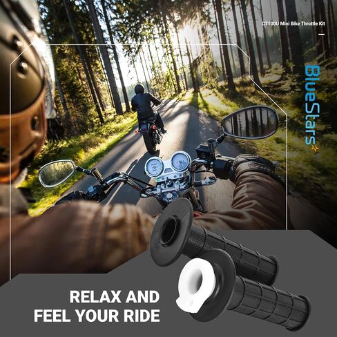 Bluestars Mini Bike Throttle Assembly Kit 7/8 "22 مم مقود - متوافق مع COLEMAN CT100U CC100X BAJA DOIDLEBUG DB30 MOTOVOX MBX10 MBX11 MONSTER MOTO MMB80 MMB105 Predator 79CC 97CC 100CC in Saudi Arabia