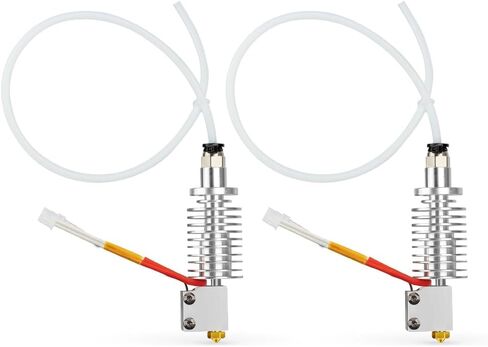 2PCS Original Kobra 3 Hotend 3D Printer All Metal Extruder Hot End Replacement with 0.4mm Brass Nozzle and Silicone Sock for Anycubic Kobra 3 and Kobra 3 Combo 3D Printers in Saudi Arabia