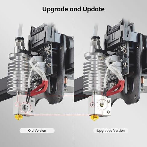 2PCS Original Kobra 3 Hotend 3D Printer All Metal Extruder Hot End Replacement with 0.4mm Brass Nozzle and Silicone Sock for Anycubic Kobra 3 and Kobra 3 Combo 3D Printers in Saudi Arabia