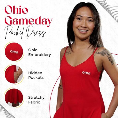 Alabama Gameday Pocket Dress - Women's Classic A-Line Short Dress - Convenient Pockets & Team Colors - Cute Dress in Saudi Arabia