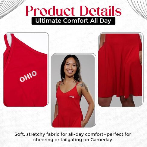 Alabama Gameday Pocket Dress - Women's Classic A-Line Short Dress - Convenient Pockets & Team Colors - Cute Dress in Saudi Arabia