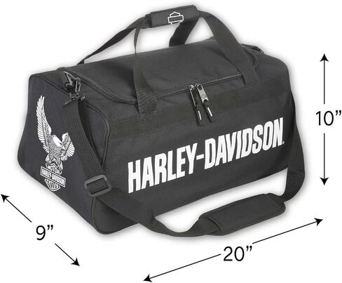 Harley-Davidson Eagle u zipper stapper rugged graphic bag-Black in Kuwait