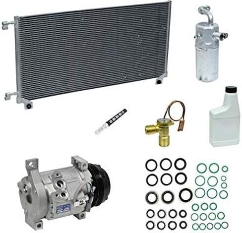 A/C Compressor and Condenser Kit - Compatible with 2001-2006 Chevy Tahoe (with 13mm Tube Diameter, 2 Mounting Holes, Fixed Orifice, Rear A/C) in Saudi Arabia