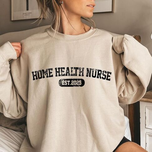 Personalized Nurse Sweatshirt, Custom Crewneck with Name for RN, LPN, CNA, Nursing Student, Gift for Healthcare Workers in Saudi Arabia