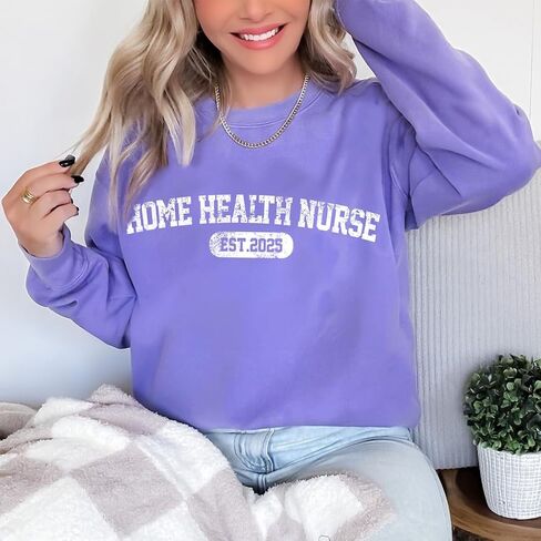 Personalized Nurse Sweatshirt, Custom Crewneck with Name for RN, LPN, CNA, Nursing Student, Gift for Healthcare Workers in Saudi Arabia
