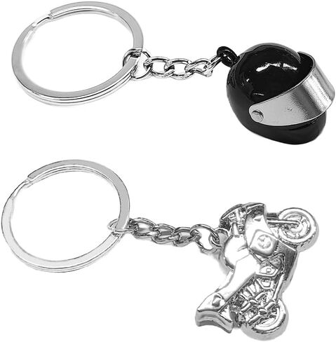 2 PCS سلسلة مفاتيح الدراجات النارية ، و Creative Motorcycle Keychain Helment Key FOB ، ودراجة نارية ثلاثية الأبعاد للرجال (أسود) in Saudi Arabia