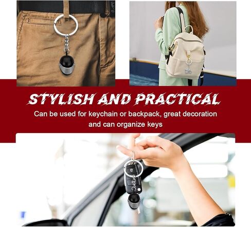 2 PCS سلسلة مفاتيح الدراجات النارية ، و Creative Motorcycle Keychain Helment Key FOB ، ودراجة نارية ثلاثية الأبعاد للرجال (أسود) in Saudi Arabia