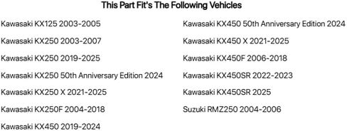 TUSK IMPACT استبدال مجموعة الفواصل الخلفية ل SUZUKI RMZ250 2004-2006 in Saudi Arabia