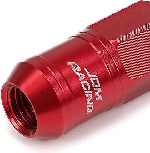 Auto Dynasty M12 x 1.5 Open End Design 16-Piece Aluminum Alloy Wheel Lug Nuts + 4 x Lock Nut + 1 x Lock Nut Key (Red) in Kuwait