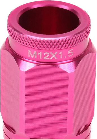 Auto Dynasty M12 x 1.5 Open End Design 16-Piece Aluminum Alloy Wheel Lug Nuts + 4 x Lock Nut + 1 x Lock Nut Key (Red) in Kuwait