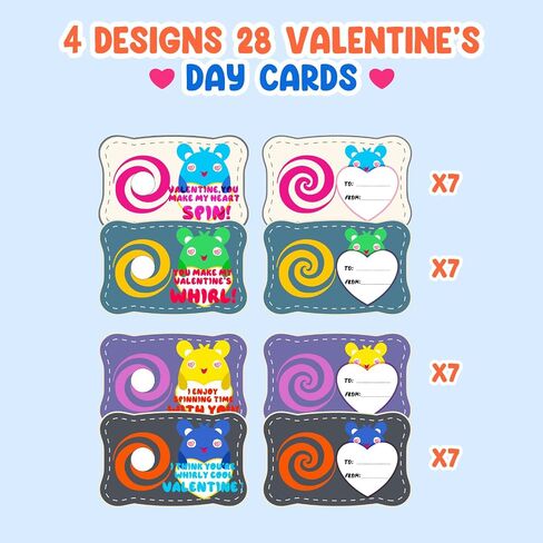 30PCS Valentines Day Greeting Cards With Kawaii Face-Changing Toys, Valentines Day Gifts for Kids, School or Classroom Exchange Prizes, Valentines Day Keychain for Boys and Girls, Kids Party Favors in Kuwait