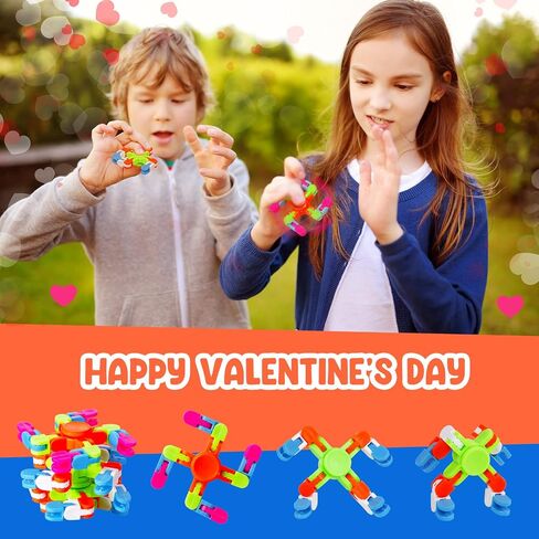 30PCS Valentines Day Greeting Cards With Kawaii Face-Changing Toys, Valentines Day Gifts for Kids, School or Classroom Exchange Prizes, Valentines Day Keychain for Boys and Girls, Kids Party Favors in Kuwait