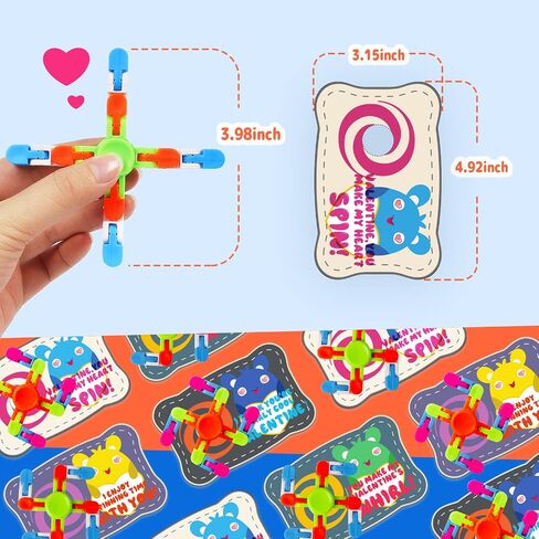 30PCS Valentines Day Greeting Cards With Kawaii Face-Changing Toys, Valentines Day Gifts for Kids, School or Classroom Exchange Prizes, Valentines Day Keychain for Boys and Girls, Kids Party Favors in Kuwait