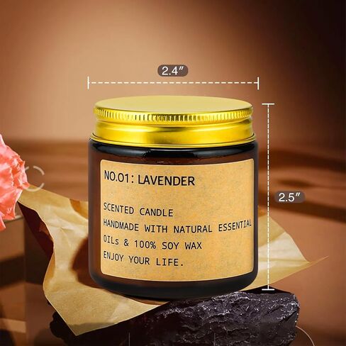 شموع للمنزل معطرة ، 150 ساعة من شمعة العطرية الزمنية المحترقة ، 6 حزمة شمعة الصويا الطبيعية ، شموع معطرة مناسبة جدا لتقديم الهدايا ، هدايا أعياد الميلاد للنساء ، هدايا المعلمين in Saudi Arabia