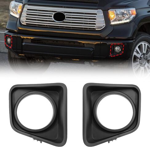 BXZ Fog Light Bezel Lamp Trim Cover Bumper Insert Pair For Toyota Tundra 2014-2021 in Saudi Arabia