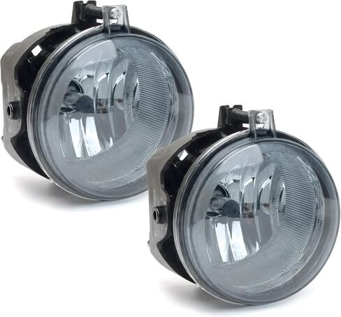 2PCS أضواء الضباب تناسب Dodge Charger 2008 2006 2007 2009 مصابيح القيادة المدخنة مجموعة الوفير للمنافسة 2008-2010 Caliber Caravan Chrysler Sebring Jeep Patriot Compass ، H10 12V 42W لمبات ، أسود in Saudi Arabia