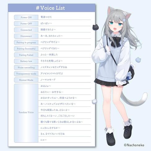 سماعات أذن لاسلكية AVIOT VTuber Ui Shigure TE-D01v-SGR، حزمة خاصة مرخصة رسميًا (إصدار حصري)، تصميم، صوت ياباني خاص، سماعات أذن بخاصية إلغاء الضوضاء in Kuwait