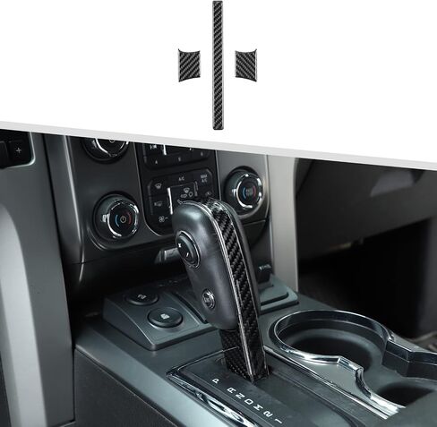 JIMEN متوافق مع Ford F150 2009-2014 ، 3pcs مقبض الترس في تراكب تراكب (ألياف الكربون) in Saudi Arabia