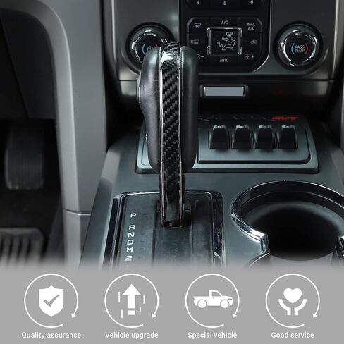 JIMEN متوافق مع Ford F150 2009-2014 ، 3pcs مقبض الترس في تراكب تراكب (ألياف الكربون) in Saudi Arabia
