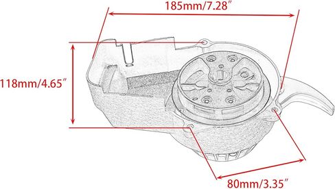 PowerMotor Pull Start Recoil Starter Replacement for 40-6 2 Stroke Engine 43cc 47cc 49cc 50cc Mini Pocket Dirt Pit Bike Scooter ATV Quad 4 Wheel in Kuwait