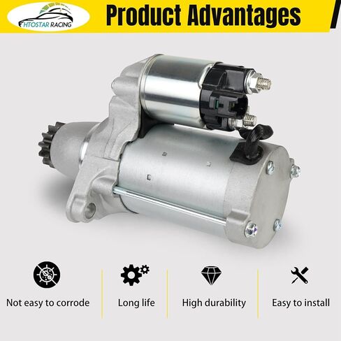 17825 New Starter Motor Compatible with Toyota Camry 02-17 RAV4 Solara Sienna Highlander Scion Xb TC Lexus ES300 RX330 RX350 2.4L 2.5L 3.0L 3.3L 3.5L #228000-9900 428000-4100 410-52205 in Saudi Arabia