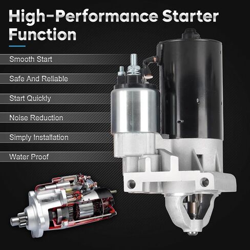 16933 New Starter Fit for 2.5 2.5L Jeep Cherokee Wrangler 1986 1987 1988 1989 1990 1991 1992 1993 1994, Comanche 1986-1992, Wagoneer 1986-1987,92 93 94 in Saudi Arabia