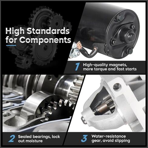16933 New Starter Fit for 2.5 2.5L Jeep Cherokee Wrangler 1986 1987 1988 1989 1990 1991 1992 1993 1994, Comanche 1986-1992, Wagoneer 1986-1987,92 93 94 in Saudi Arabia