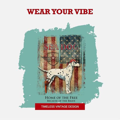 Sea Dog Home of the Free Pintriotic Vintage Graphic Tank Top ، dalment dalement 100 ٪ Ringspun Cotton ، Fit Related ، مطبوع في الولايات المتحدة الأمريكية in Saudi Arabia