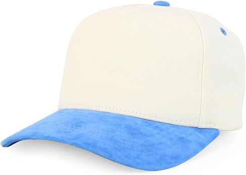 Trendy Apparel Shop 5 Panel Cotton and Suede Combo Snapback Baseball Cap in Saudi Arabia
