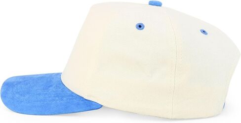 Trendy Apparel Shop 5 Panel Cotton and Suede Combo Snapback Baseball Cap in Saudi Arabia
