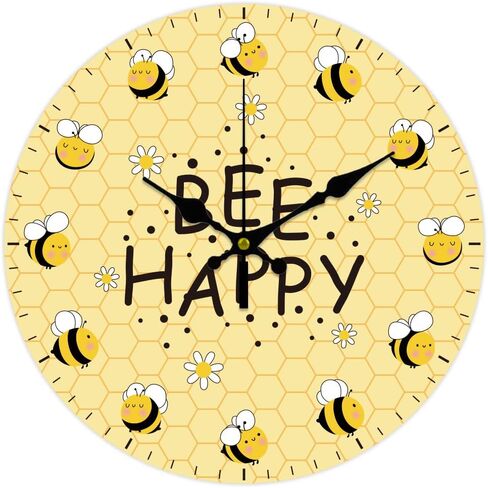 Chgcraft 12inch Bees Hive Wall Clock Batcle تعمل صامتة غير موقوتة على مدار الساعة الزخرفية للمكتب غرفة معيشة غرفة نوم ديكور المطبخ ، النحل in Kuwait