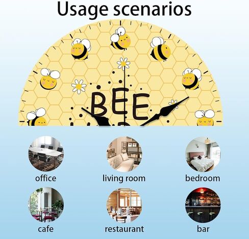 Chgcraft 12inch Bees Hive Wall Clock Batcle تعمل صامتة غير موقوتة على مدار الساعة الزخرفية للمكتب غرفة معيشة غرفة نوم ديكور المطبخ ، النحل in Kuwait