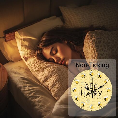 Chgcraft 12inch Bees Hive Wall Clock Batcle تعمل صامتة غير موقوتة على مدار الساعة الزخرفية للمكتب غرفة معيشة غرفة نوم ديكور المطبخ ، النحل in Kuwait