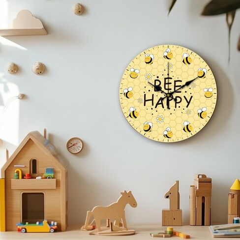 Chgcraft 12inch Bees Hive Wall Clock Batcle تعمل صامتة غير موقوتة على مدار الساعة الزخرفية للمكتب غرفة معيشة غرفة نوم ديكور المطبخ ، النحل in Kuwait