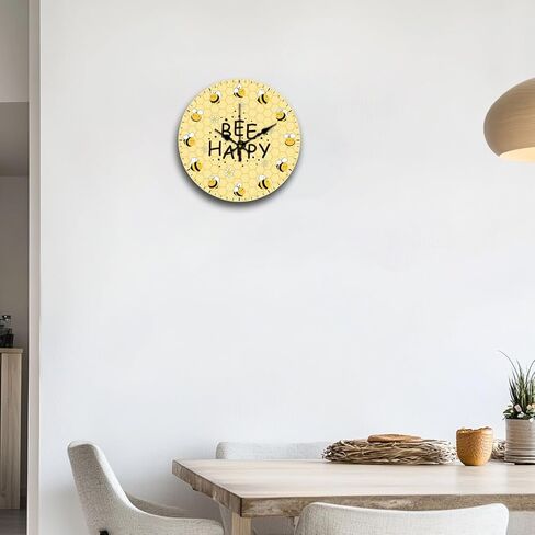 Chgcraft 12inch Bees Hive Wall Clock Batcle تعمل صامتة غير موقوتة على مدار الساعة الزخرفية للمكتب غرفة معيشة غرفة نوم ديكور المطبخ ، النحل in Kuwait