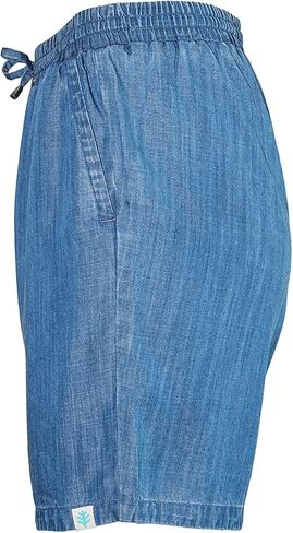 Coolibar UPF 50+ Women's Enclave Chambray Shorts - Sun Protective in Saudi Arabia