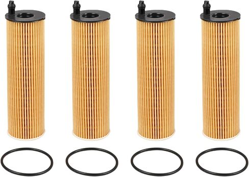 4pcs مرشحات زيت المحرك مع حشية متوافقة مع مرسيدس بنز العداء 2500 3500 3500xD 2023 2024 ، استبدل A6541801100 6541801100 in Saudi Arabia