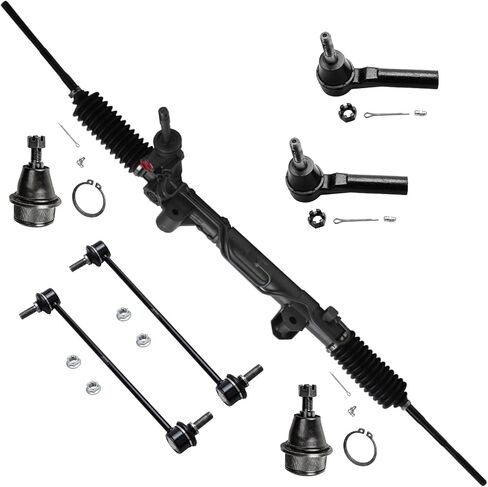 Detroit Axle-Rack و Pinion Rack و Pinion Front For 2008-2014 Chrysler 200 Dodge Avenger 2007-2010 SEBRING ، 1 RACK و PINION 2 مفاصل الكرة السفلية 2 قضبان التعادل الخارجي 2 قضبان التأثير in Saudi Arabia