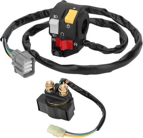 M Mati Handlebar & Starter Relay Switch لـ Honda Rancher 350 TRX350TM TRX350FM 2000-2005 التحول اليدوي 35020-HN5-671 35020-HN5-670 35850-HF1-670 in Saudi Arabia