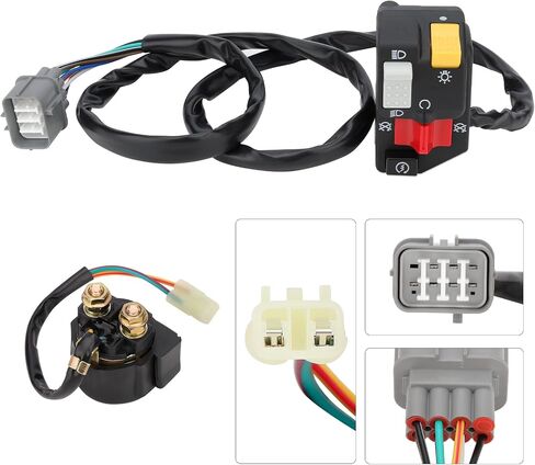 M Mati Handlebar & Starter Relay Switch لـ Honda Rancher 350 TRX350TM TRX350FM 2000-2005 التحول اليدوي 35020-HN5-671 35020-HN5-670 35850-HF1-670 in Saudi Arabia